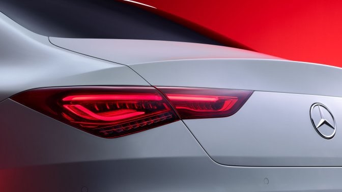 Primo piano delle luci posteriori di Nuovo CLA Coupé.