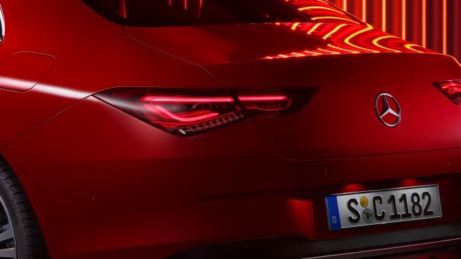 Vista di tre quarti posteriore di Nuovo CLA Coupé.