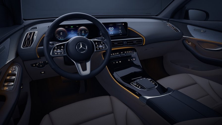 Mercedes-Benz EQC: illuminazione di atmosfera Nell'immagine, l'illuminazione di atmosfera di Mercedes-Benz EQC.